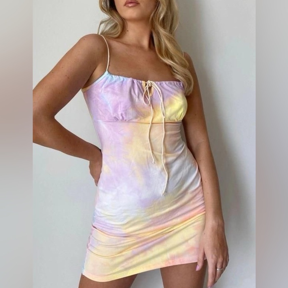 Tie dye body con dress